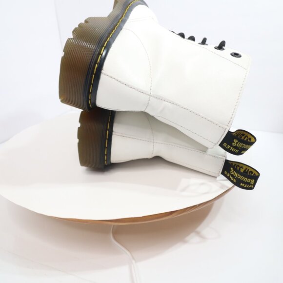 Doc Martens Luana 1460 Boots Women’s Size US 8  White Combat - Picture 14 of 15